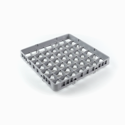 Clean Tek Professional Gray Half Drop Extender - 49 Compartments - 19 3/4" x 19 3/4" x 3" - 1 count box