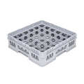 Clean Tek Professional Gray Glass Rack - 36 Compartments, 1 Full Drop Extender - 19 3/4" x 19 3/4" x 5 3/4" - 1 count box