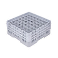 Clean Tek Professional Gray Glass Rack - 49 Compartments, 1 Full Drop and 2 Half Drop Extenders - 19 3/4" x 19 3/4" x 8 3/4" - 1 count box