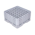 Clean Tek Professional Gray Glass Rack - 49 Compartments, 1 Full Drop and 3 Half Drop Extenders - 19 3/4" x 19 3/4" x 10 1/2" - 1 count box
