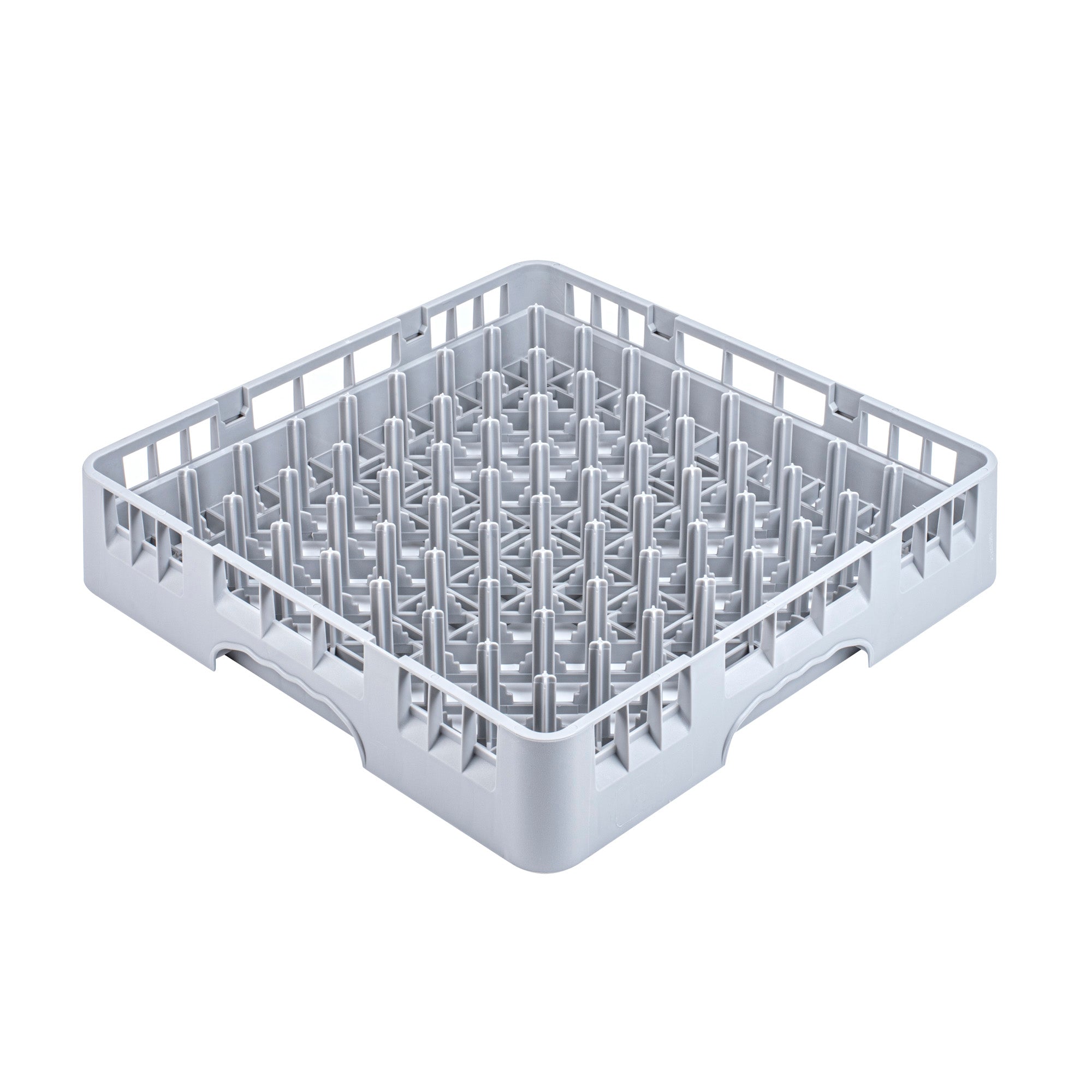 Clean Tek Professional Gray Peg Rack - with Closed Sides - 19 3/4" x 19 3/4" x 4" - 1 count box