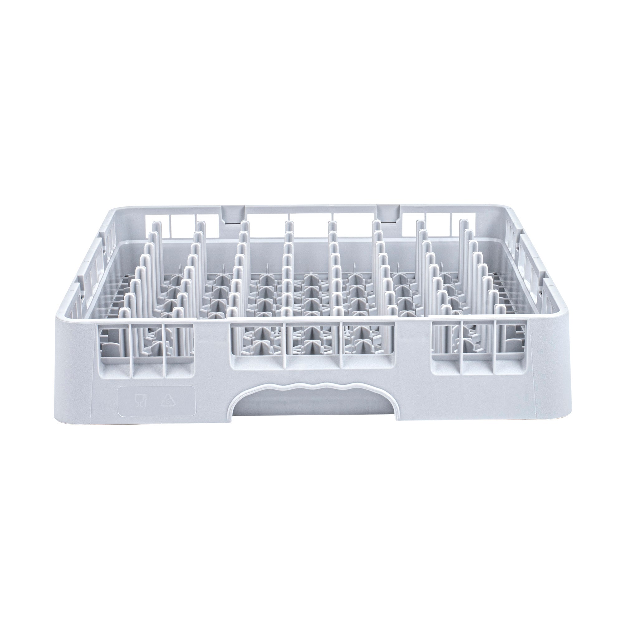 Clean Tek Professional Gray Peg Rack - with Closed Sides - 19 3/4" x 19 3/4" x 4" - 1 count box