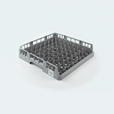 Clean Tek Professional Gray Peg Rack - with Open End - 19 3/4" x 19 3/4" x 4" - 1 count box