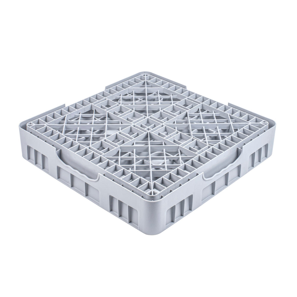 Clean Tek Professional 2 5/8" High Gray Full Size Cup Rack - 20 Compartments - 19 3/4" x 19 3/4" x 4" - 1 count box