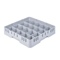 Clean Tek Professional 2 5/8" High Gray Full Size Cup Rack - 20 Compartments - 19 3/4" x 19 3/4" x 4" - 1 count box