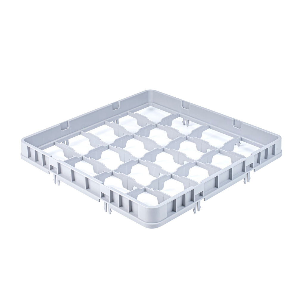 Clean Tek Professional Gray Half Drop Full Size Cup Extender - 20 Compartments - 19 3/4" x 19 3/4" x 3" - 1 count box