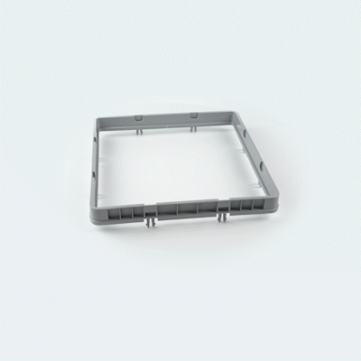 Clean Tek Professional Gray Glass Rack Extender - Closed Sides - 19 3/4" x 19 3/4" x 3" - 1 count box