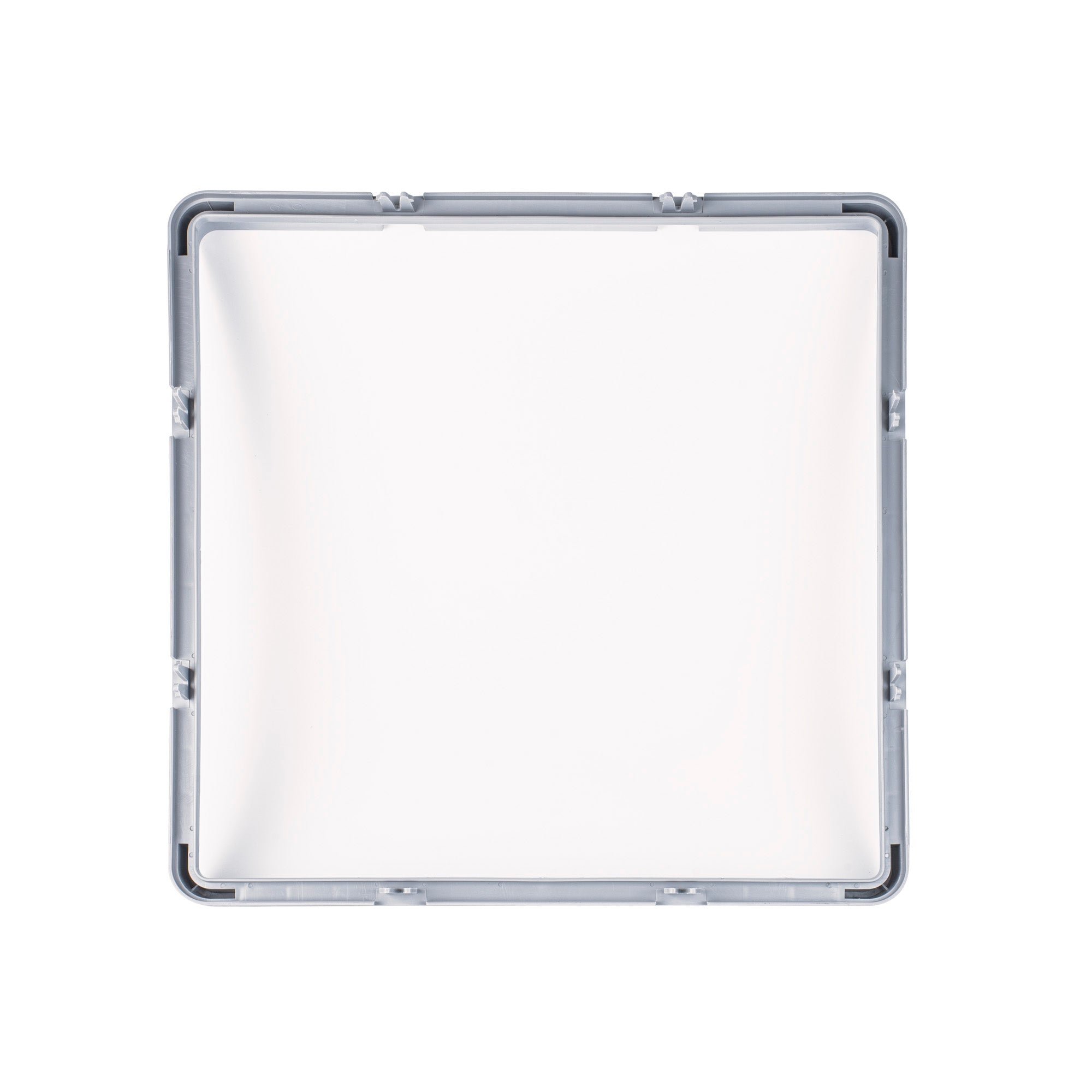 Clean Tek Professional Gray Glass Rack Extender - Closed Sides - 19 3/4" x 19 3/4" x 3" - 1 count box