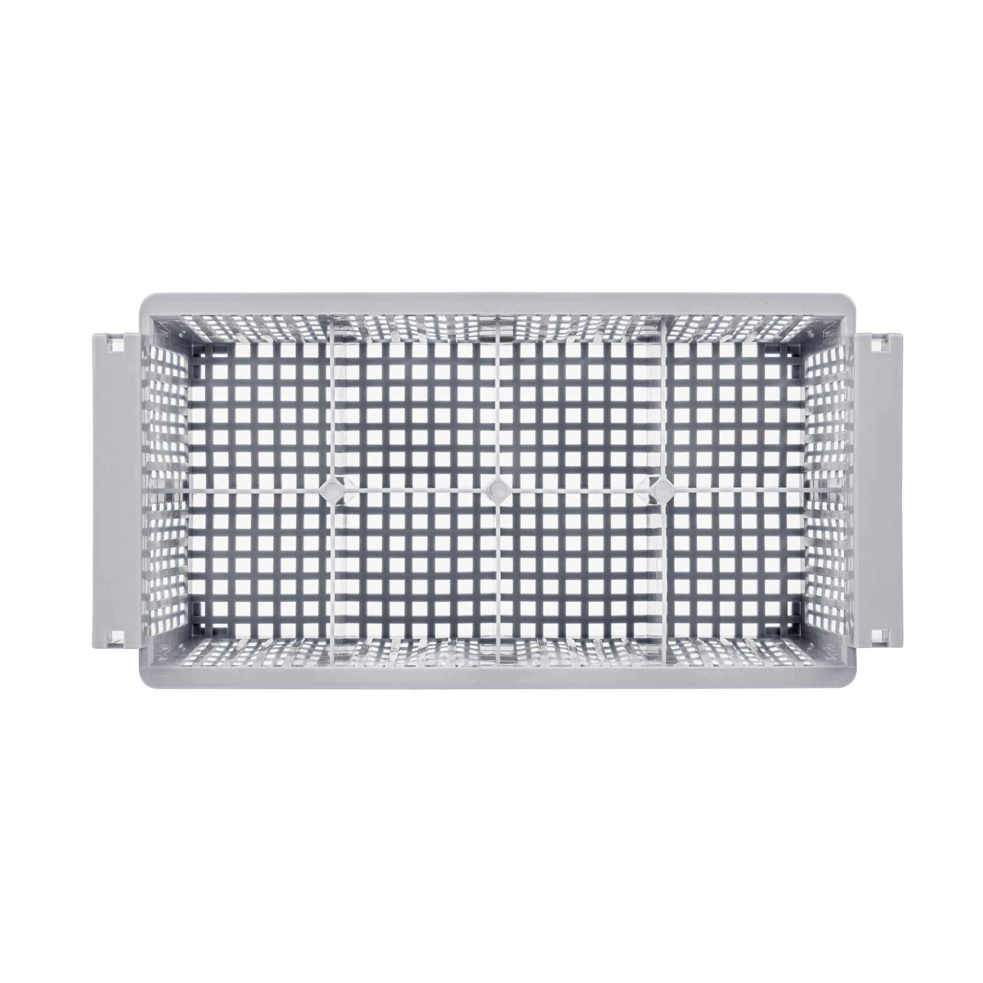 Clean Tek Professional Gray Flatware Rack - 8 Compartments - 16 1/2" x 8 1/4" x 5 3/4" - 1 count box