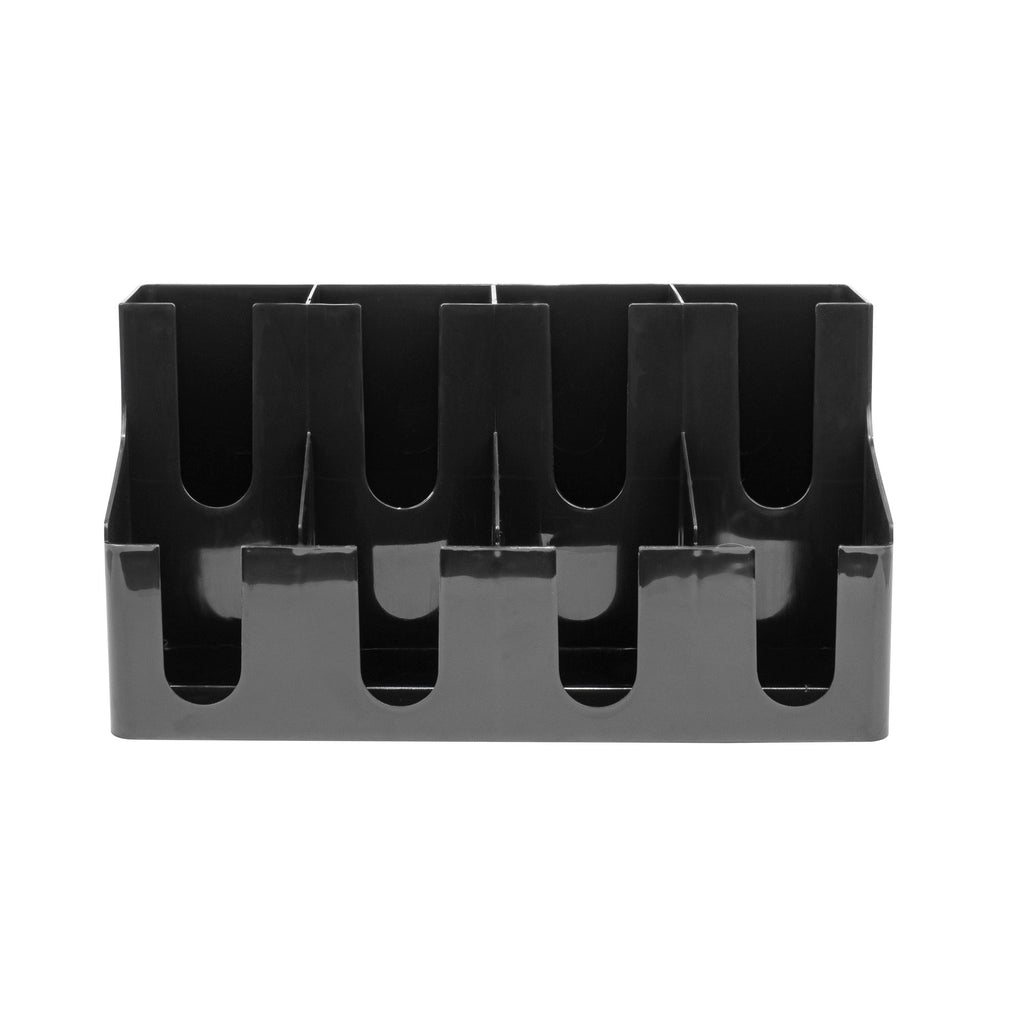 Restpresso Black Plastic Coffee Cup / Lid Organizer - 8 Section - 16 1/4" x 8 1/4" x 8 3/4" - 1 count box