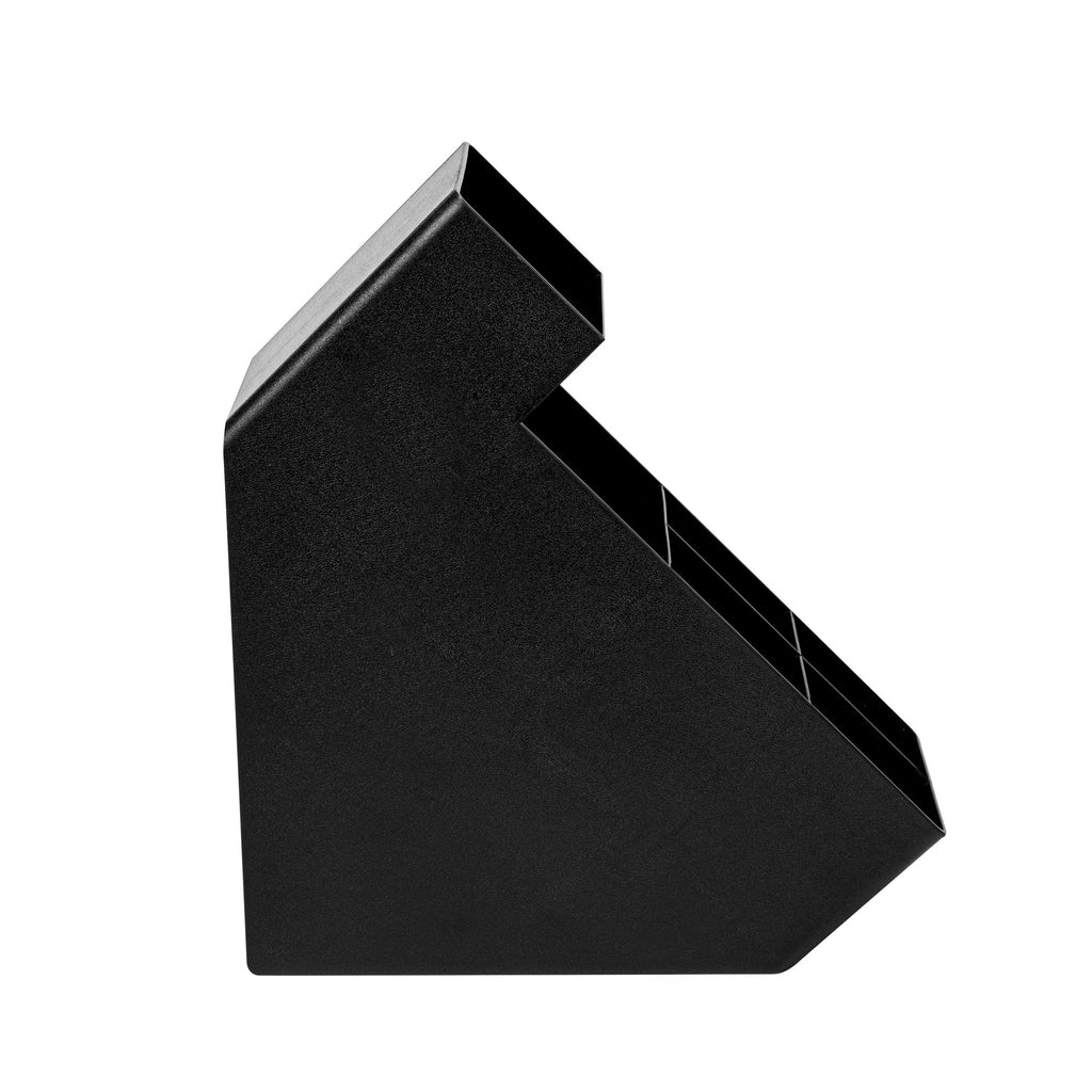 Restpresso Black Plastic Condiment Organizer - 6 Compartments - 6 1/4" x 14 1/2" x 16 1/2" - 1 count box