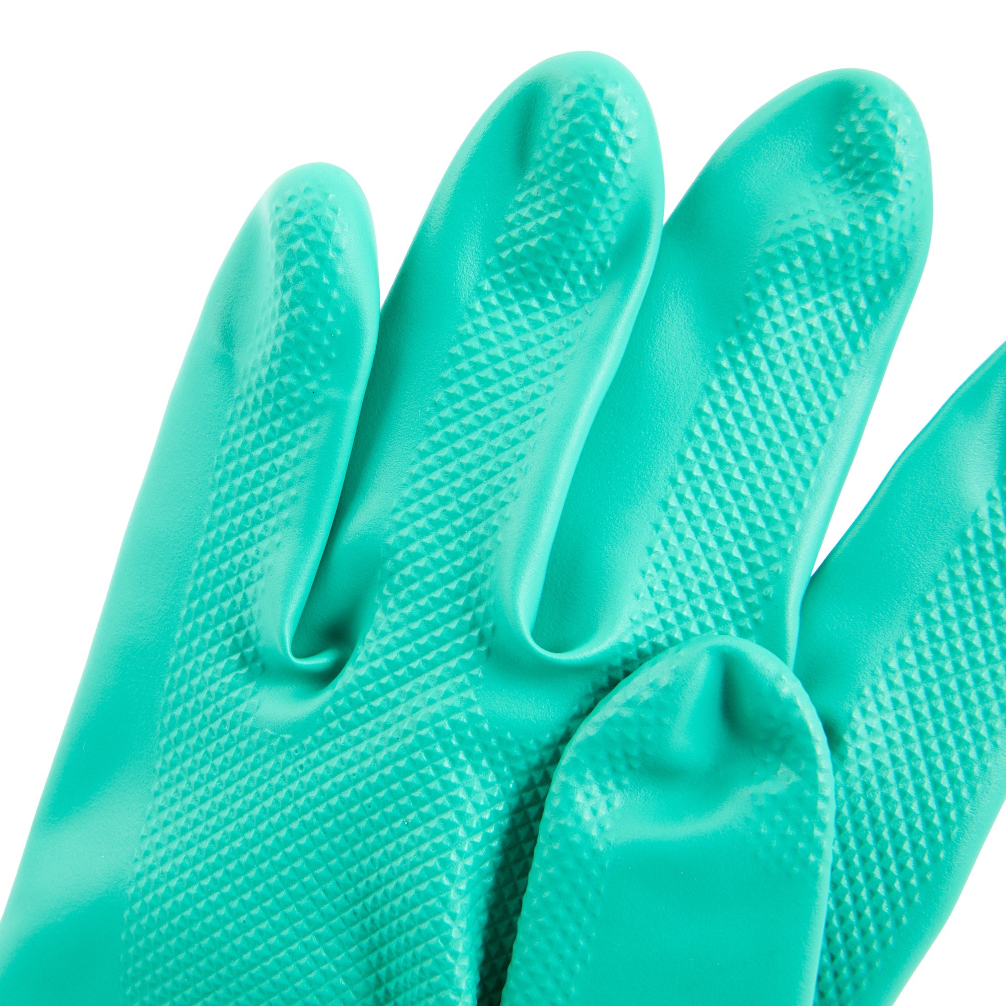 Clean Tek Professional Green Small Nitrile Gloves - 15 mil, Flock Lining, Chemical-Resistant - 13" x 4 1/4" - Pair - 1 count box