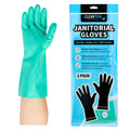 Clean Tek Professional Green XXL Nitrile Gloves - 15 mil, Flock Lining, Chemical-Resistant - 13" x 5" - Pair - 10 count box