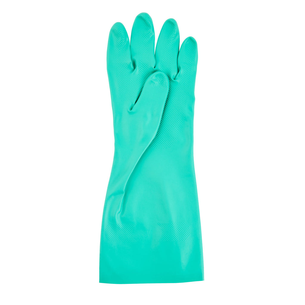 Clean Tek Professional Green XXL Nitrile Gloves - 15 mil, Flock Lining, Chemical-Resistant - 13" x 5" - Pair - 10 count box