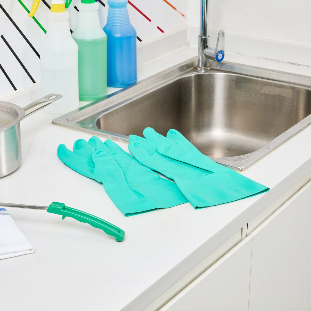 Clean Tek Professional Green XXL Nitrile Gloves - 15 mil, Flock Lining, Chemical-Resistant - 13" x 5" - Pair - 10 count box