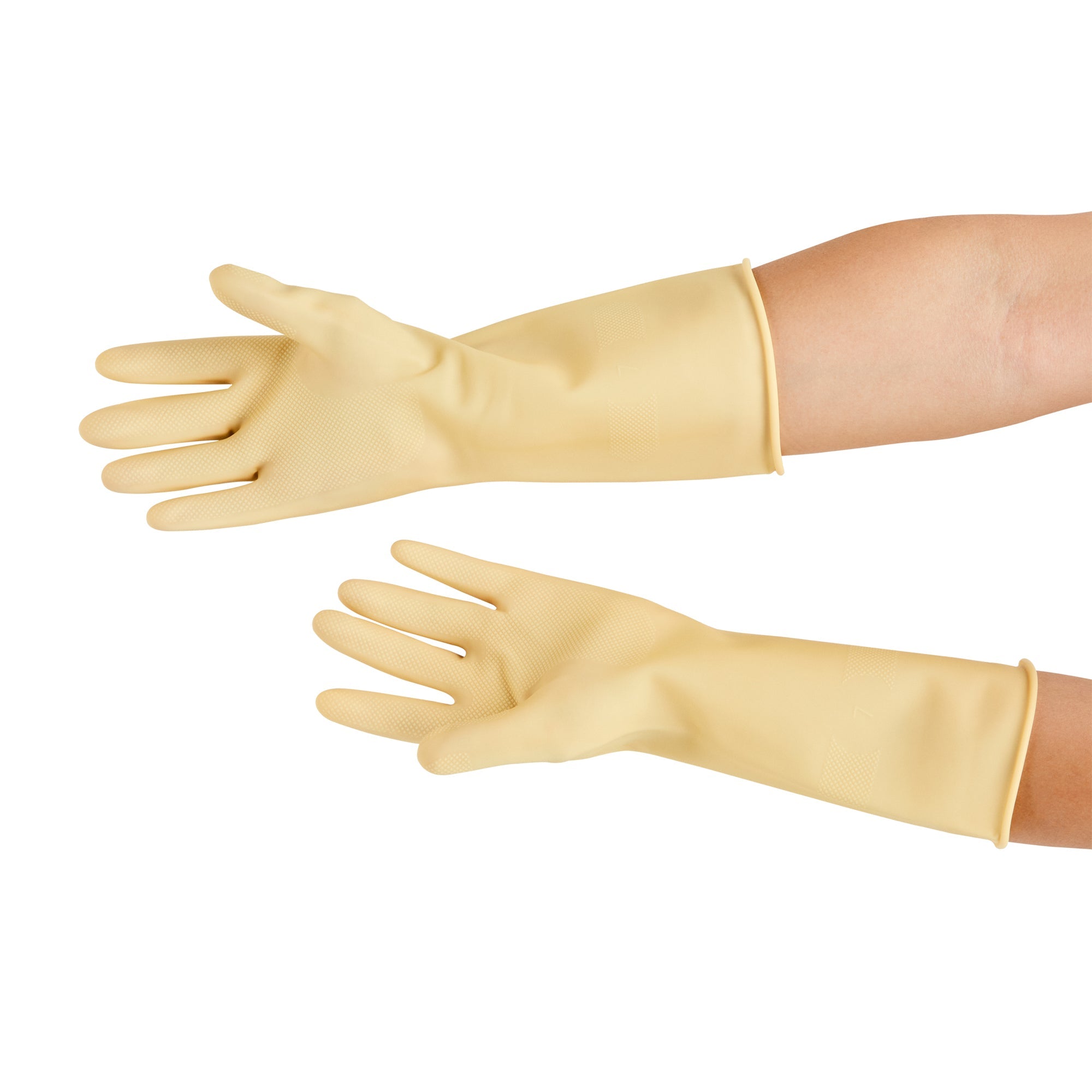 Clean Tek Professional Yellow Small Latex Gloves - 22 mil - 13" x 4 1/4" - Pair - 1 count box