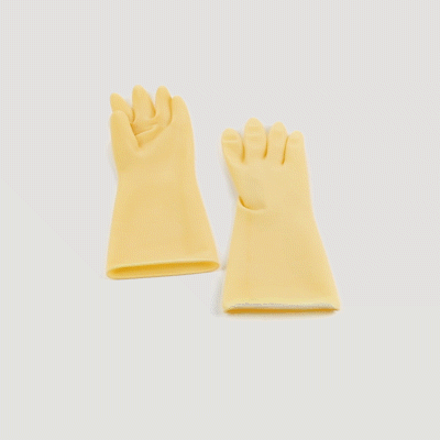 Clean Tek Professional Yellow Small Latex Gloves - 22 mil - 13" x 4 1/4" - Pair - 1 count box