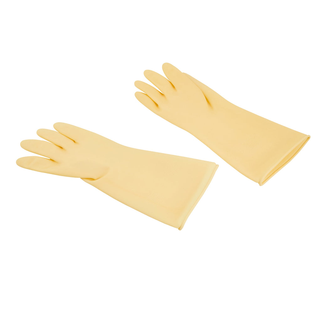 Clean Tek Professional Yellow Small Latex Gloves - 22 mil - 13" x 4 1/4" - Pair - 1 count box
