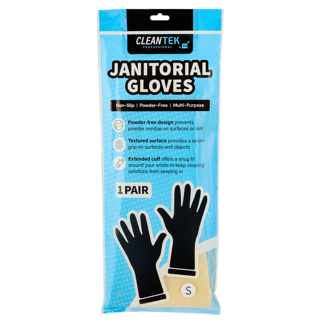 Clean Tek Professional Yellow Small Latex Gloves - 22 mil - 13" x 4 1/4" - Pair - 10 count box