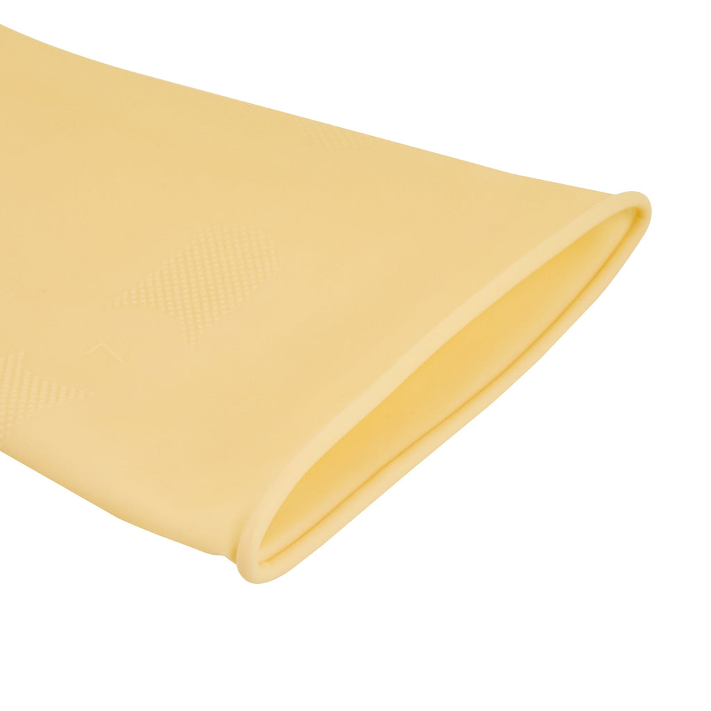 Clean Tek Professional Yellow Medium Latex Gloves - 22 mil - 13" x 4 1/4" - Pair - 1 count box