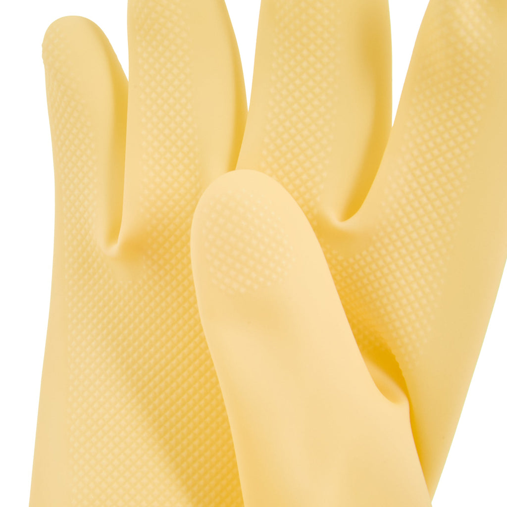 Clean Tek Professional Yellow Medium Latex Gloves - 22 mil - 13" x 4 1/4" - Pair - 10 count box
