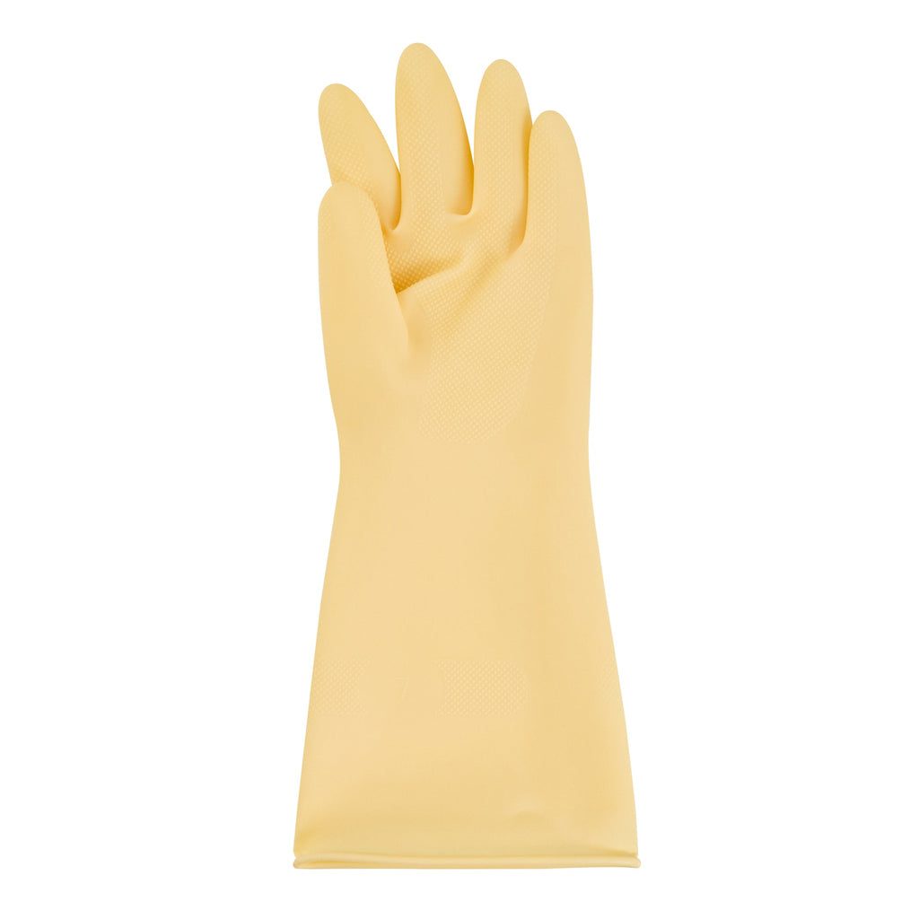 Clean Tek Professional Yellow Extra Large Latex Gloves - 22 mil - 13" x 5 1/4" - Pair - 1 count box