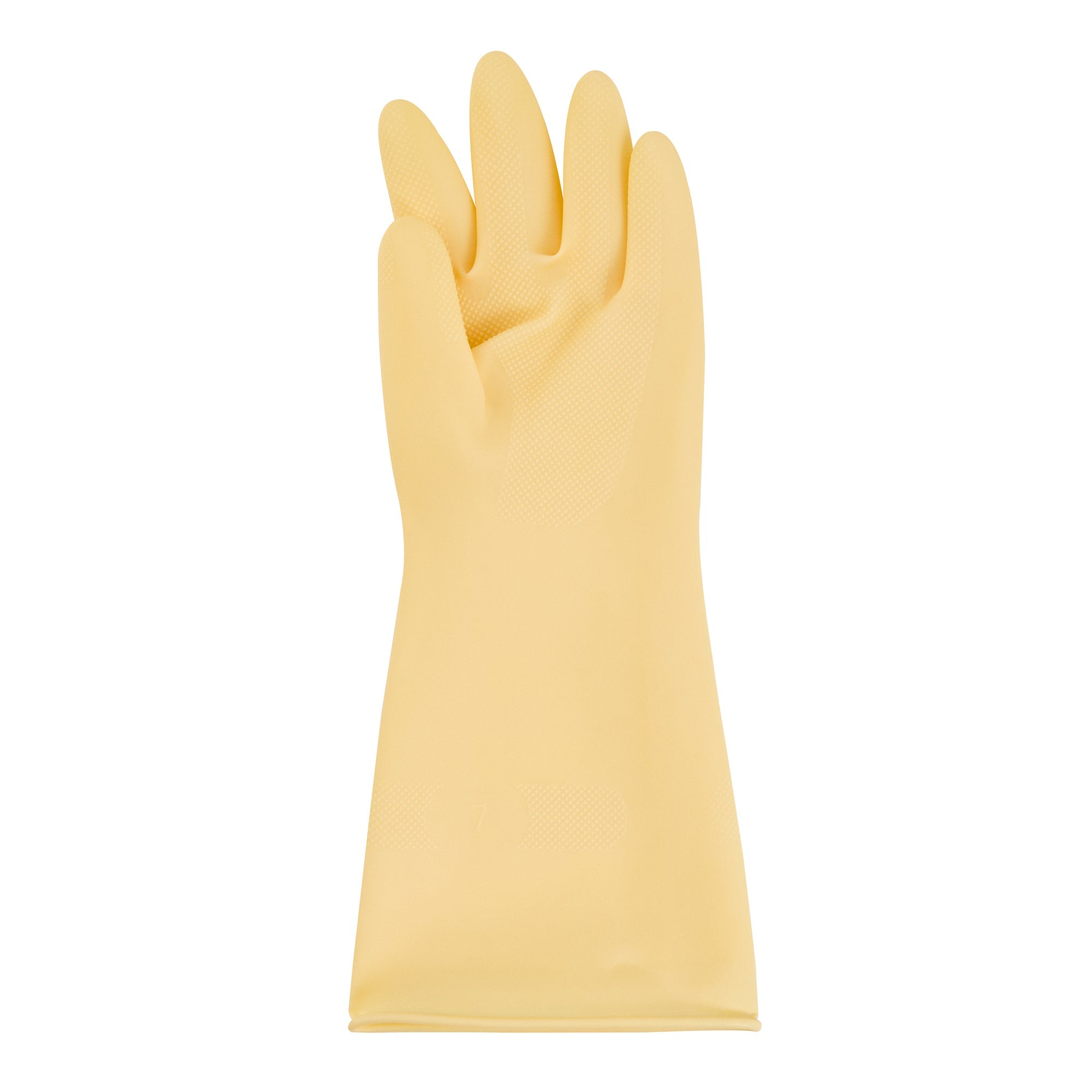 Clean Tek Professional Yellow Extra Large Latex Gloves - 22 mil - 13" x 5 1/4" - Pair - 1 count box