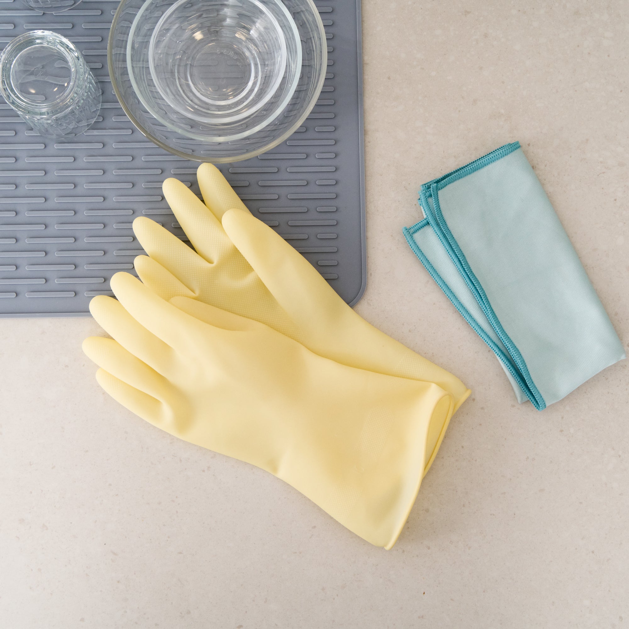 Clean Tek Professional Yellow Extra Large Latex Gloves - 22 mil - 13" x 5 1/4" - Pair - 1 count box