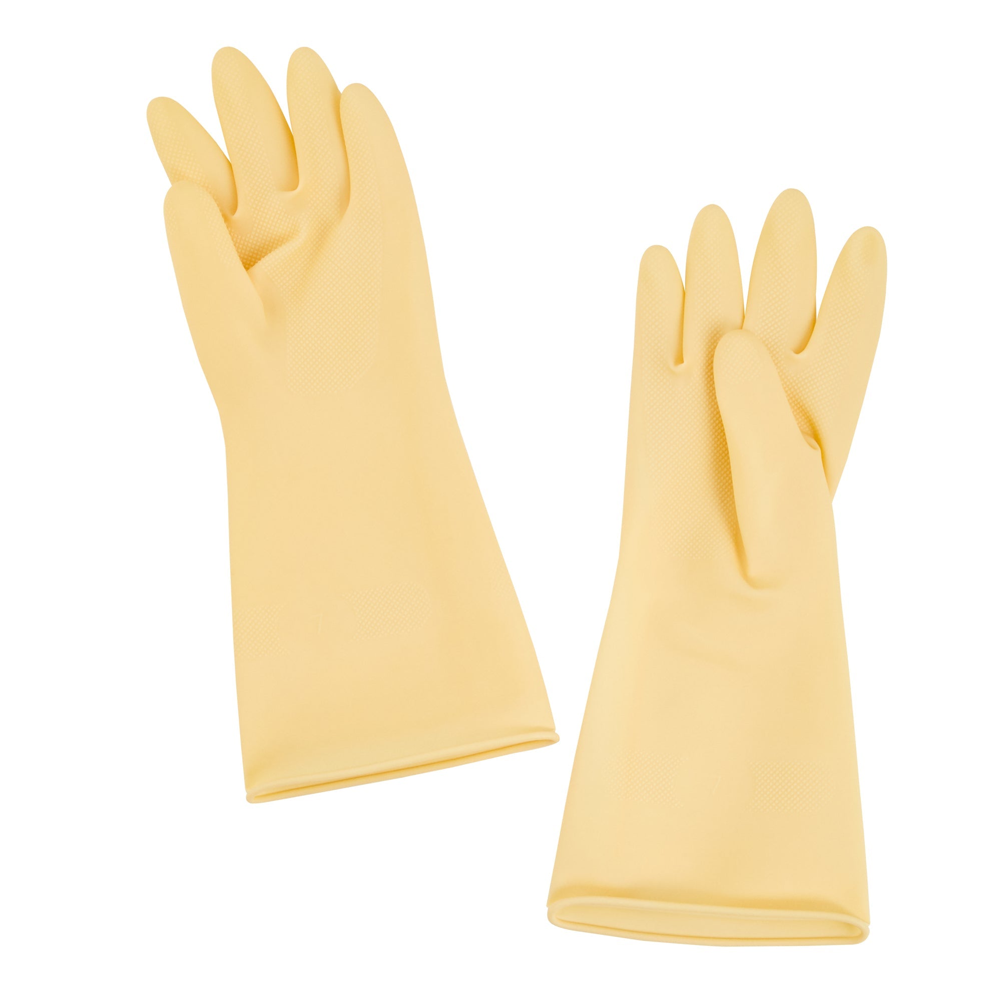 Clean Tek Professional Yellow Extra Large Latex Gloves - 22 mil - 13" x 5 1/4" - Pair - 10 count box