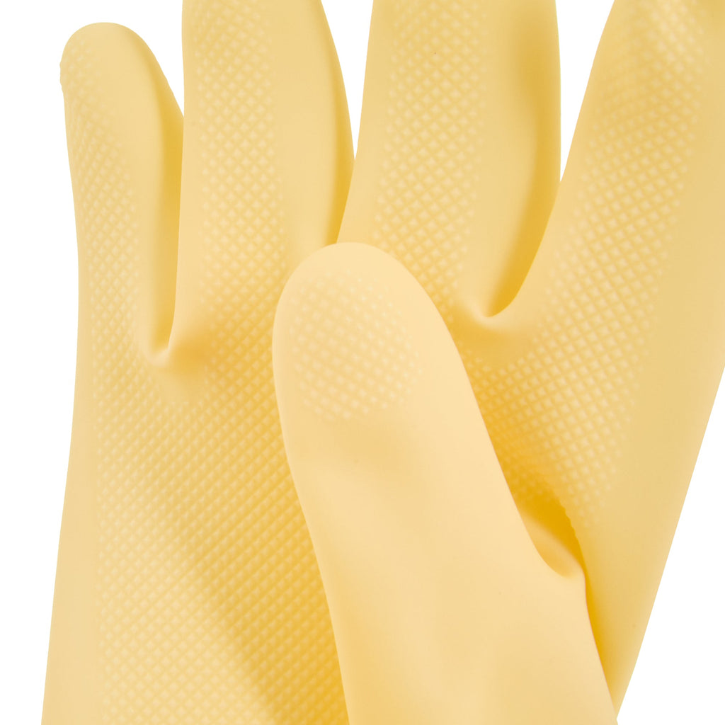 Clean Tek Professional Yellow Extra Large Latex Gloves - 22 mil - 13" x 5 1/4" - Pair - 10 count box