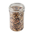 Met Lux 24 oz Round Clear Plastic Storage Jar - with Hinged Lid - 3 1/2" x 3 1/2" x 6" - 2 count box