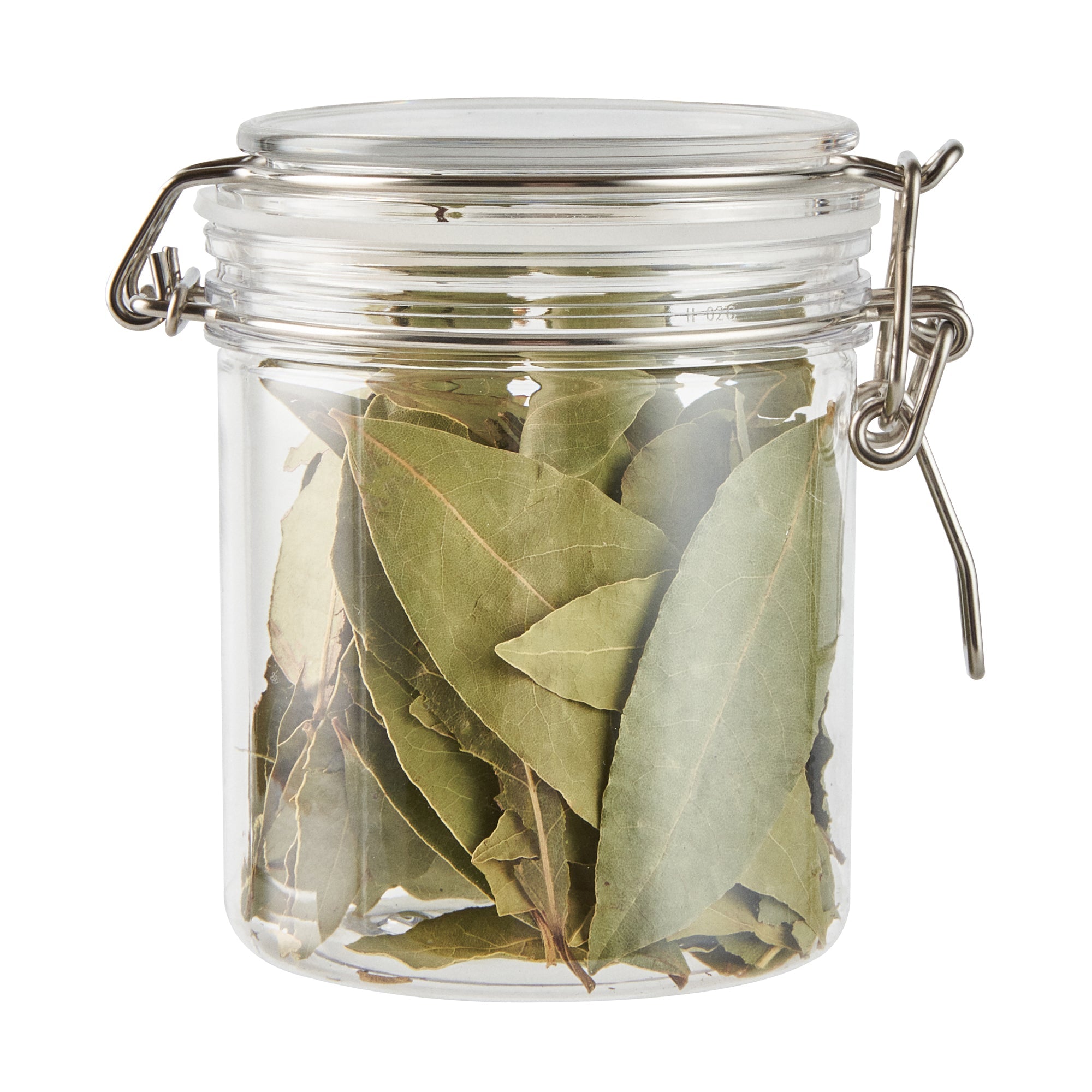 Met Lux 17 oz Round Clear Plastic Storage Jar - with Hinged Lid - 3 1/2" x 3 1/2" x 4 1/2" - 2 count box