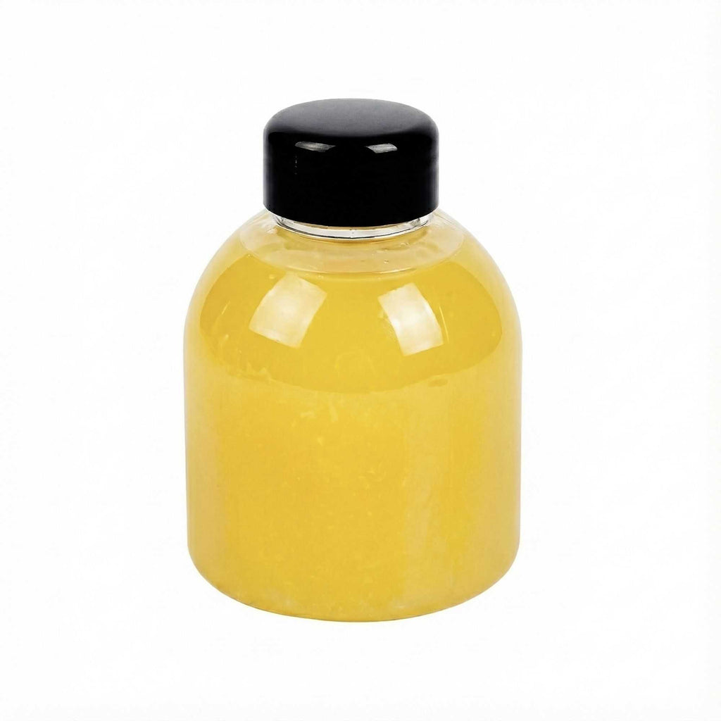 Bottle Tek 14 oz Round Clear PET Juice Bottle - with Cap - 3" x 3" x 4 1/2" - 100 count box