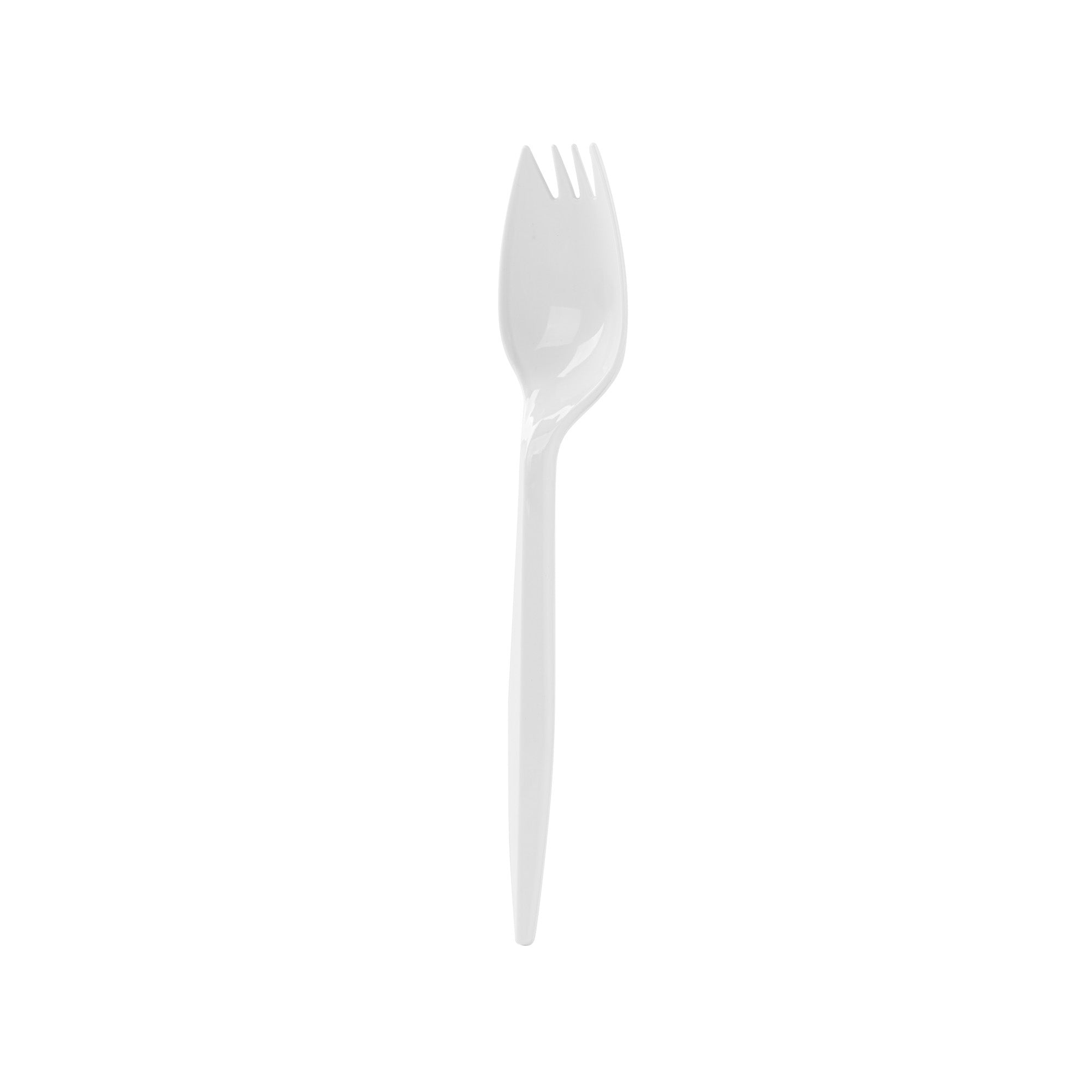 Chef 101 White Plastic Spork - with Napkin and Salt / Pepper Packets, Medium Weight, Wrapped - 5 1/4" - 250 count box