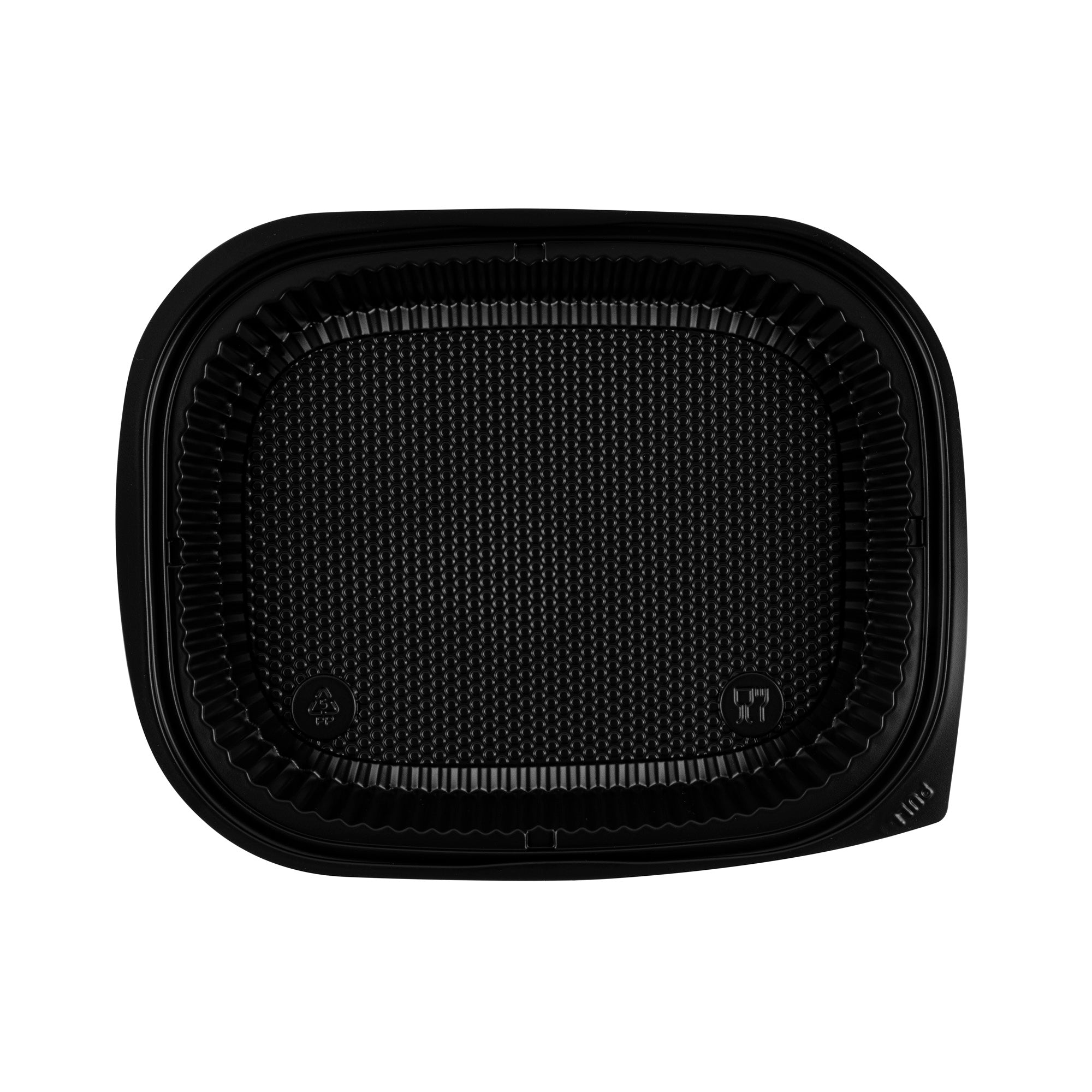 Chef 101 59 oz Rectangle Black Plastic Food Container - Microwavable - 13 1/2" x 9 1/2" x 1 1/2" - 20 count box