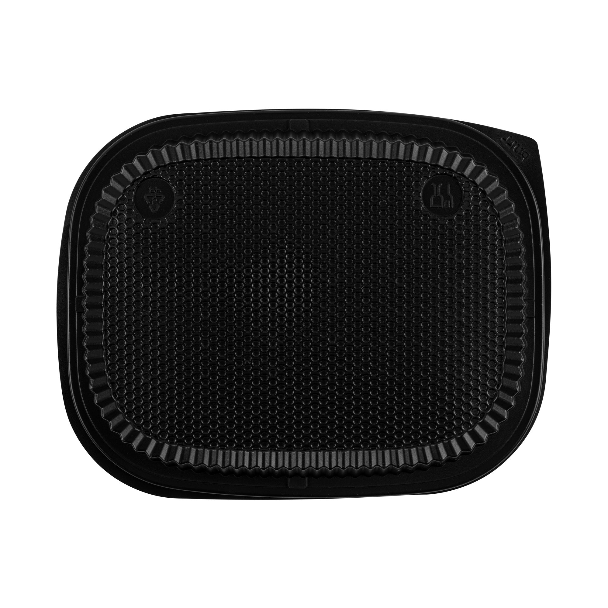 Chef 101 59 oz Rectangle Black Plastic Food Container - Microwavable - 13 1/2" x 9 1/2" x 1 1/2" - 100 count box