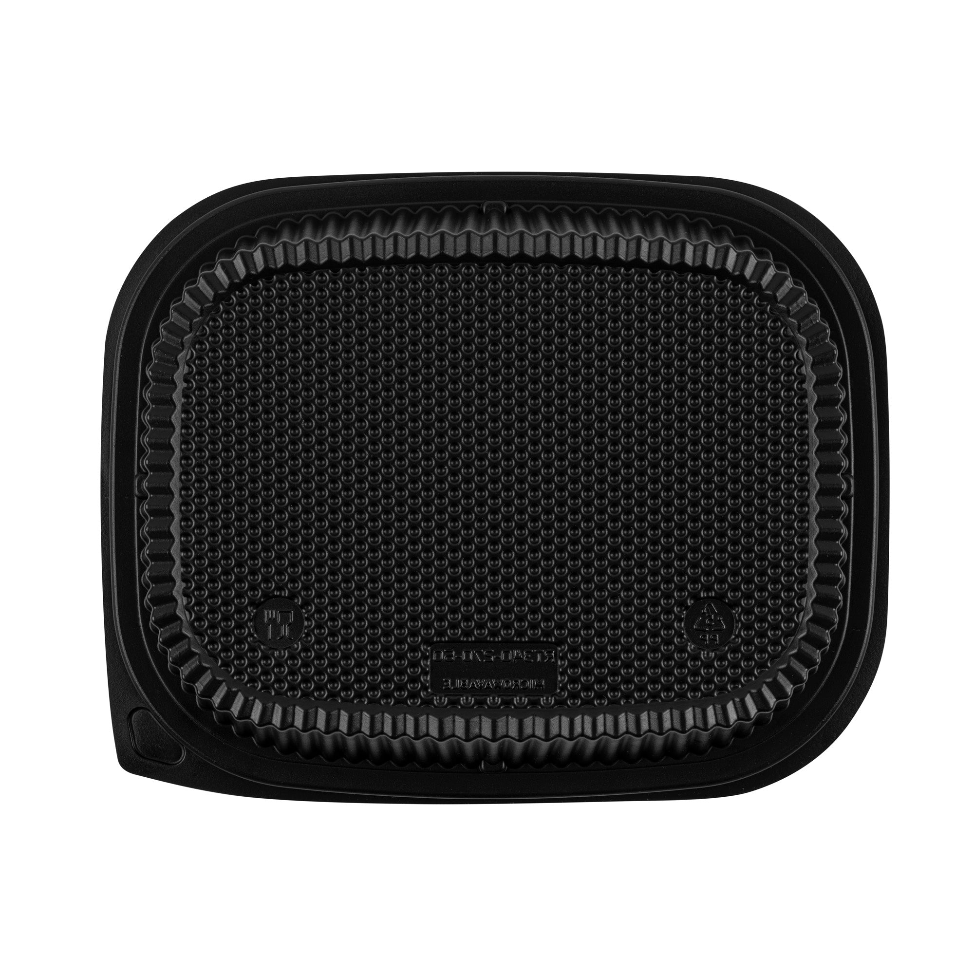Chef 101 88 oz Rectangle Black Plastic Food Container - Microwavable - 13 1/2" x 9 1/2" x 2 1/4" - 20 count box