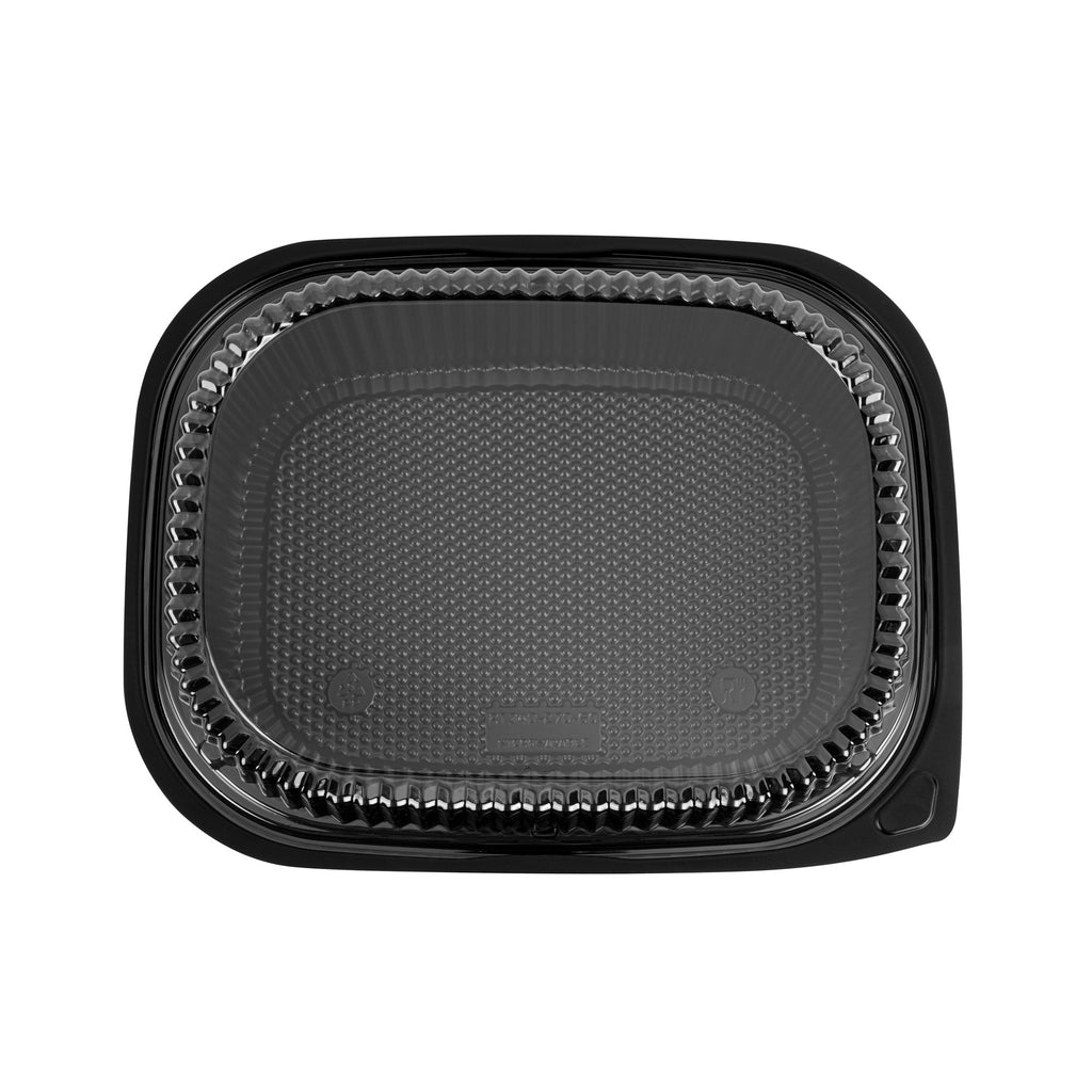 Chef 101 Rectangle Clear Plastic Lid - Microwavable, Fits 59 oz & 88 oz Food Containers - 13 1/2" x 9 1/2" x 1" - 100 count box