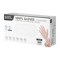 Serve Secure Clear Small Vinyl Gloves - Powder-Free, Latex-Free - 9" x 3 1/4" - 100 count box