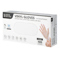 Serve Secure Clear Medium Vinyl Gloves - Powder-Free, Latex-Free - 9" x 3 3/4" - 1000 count box