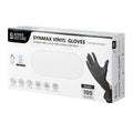 Serve Secure Black Small Synmax Vinyl Gloves - Powder-Free, Latex-Free - 9" x 3 1/4" - 100 count box