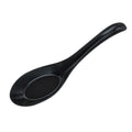 Chef 101 Black Plastic Asian Soup Spoon - 6 1/2" x 1 3/4" x 3 1/4" - 100 count box