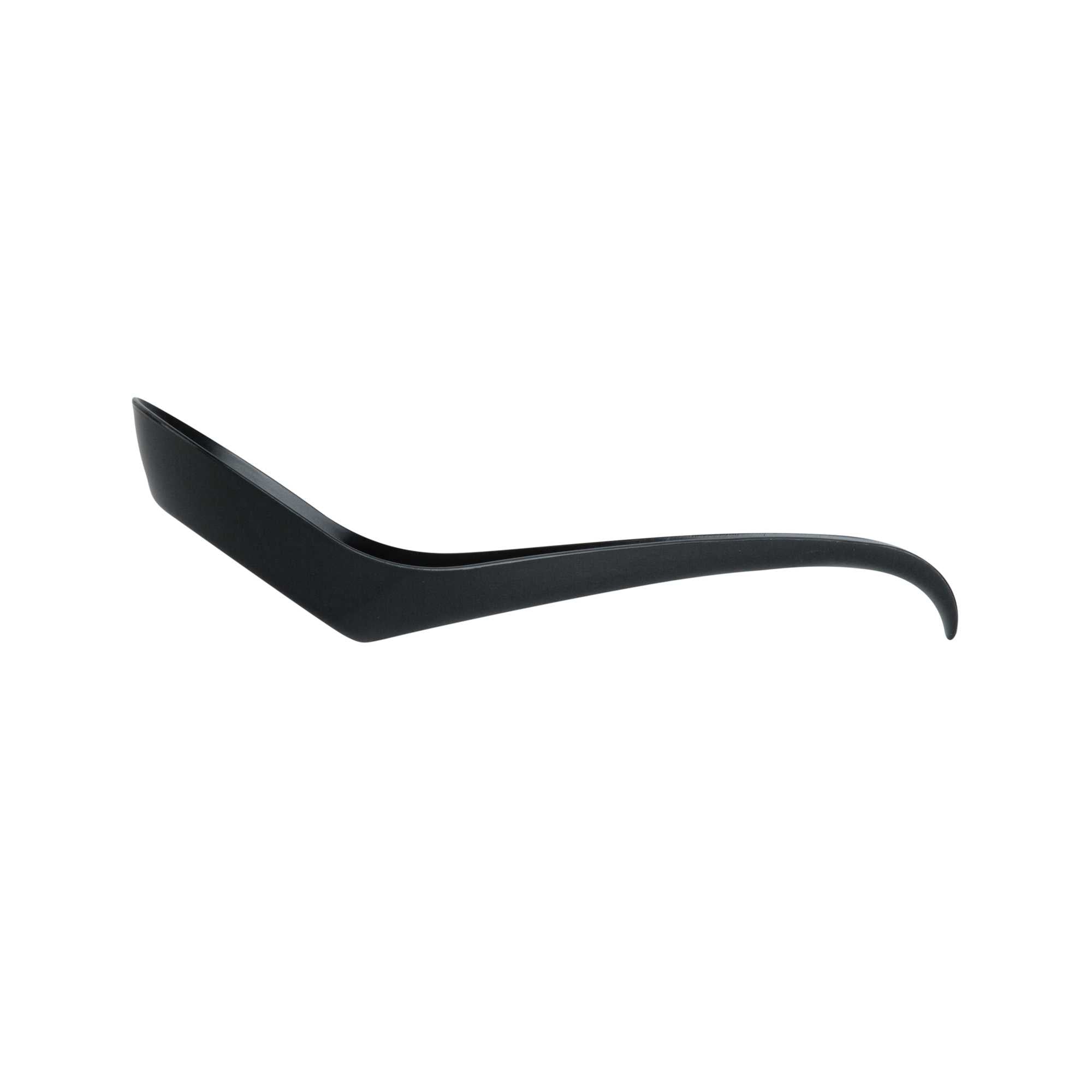 Chef 101 Black Plastic Asian Soup Spoon - 6 1/2" x 1 3/4" x 3 1/4" - 100 count box