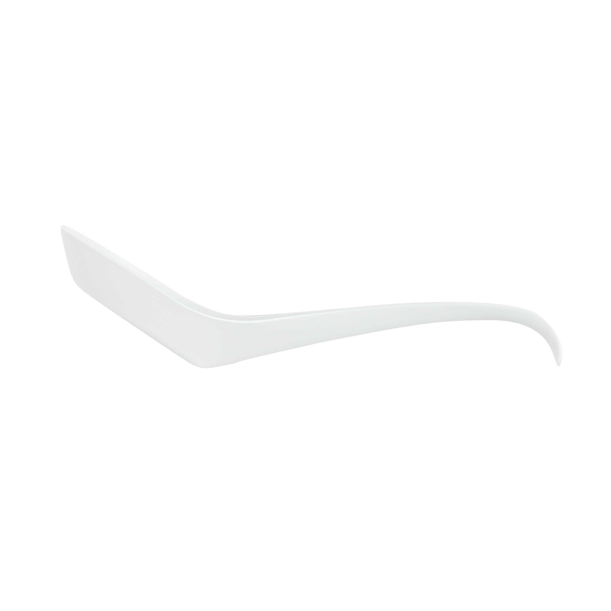 Chef 101 White Plastic Asian Soup Spoon - 6 1/2" x 1 3/4" x 3 1/4" - 100 count box