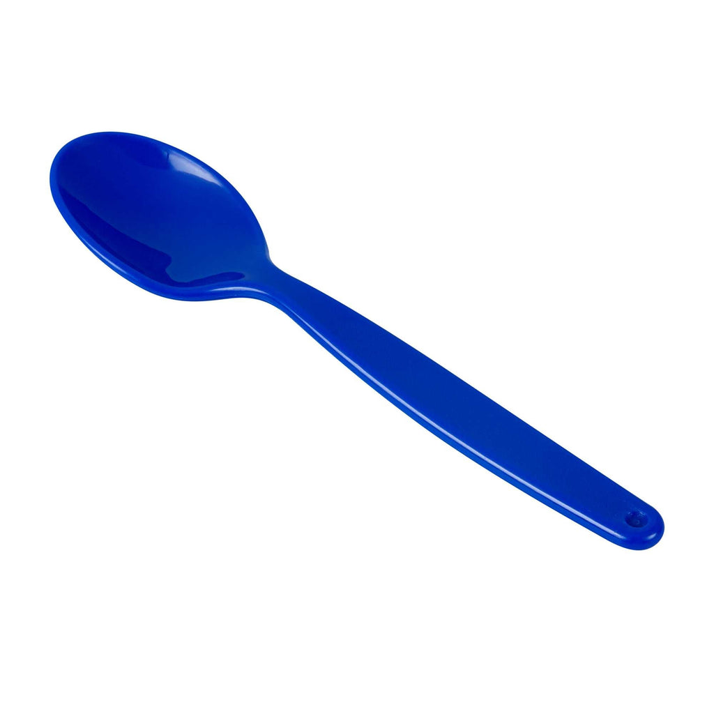 RW Kids Blue Plastic Spoon - 6 3/4" x 1 1/4" - 10 count box
