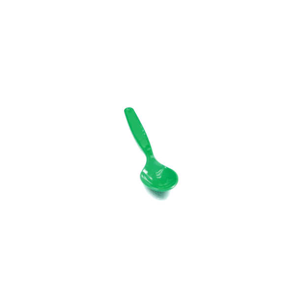 RW Kids Green Plastic Spoon - 6 3/4" x 1 1/4" - 10 count box