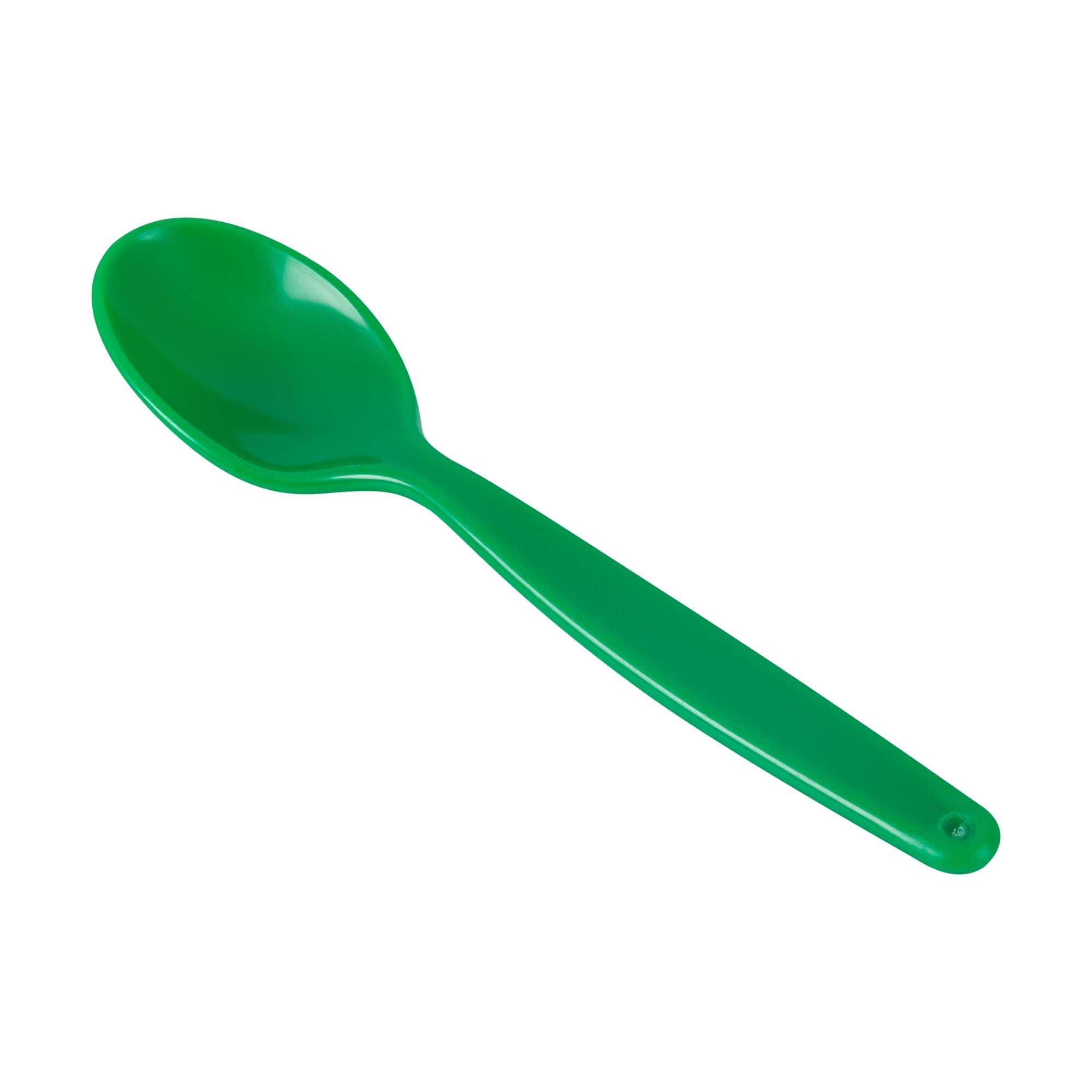 RW Kids Green Plastic Spoon - 6 3/4" x 1 1/4" - 10 count box