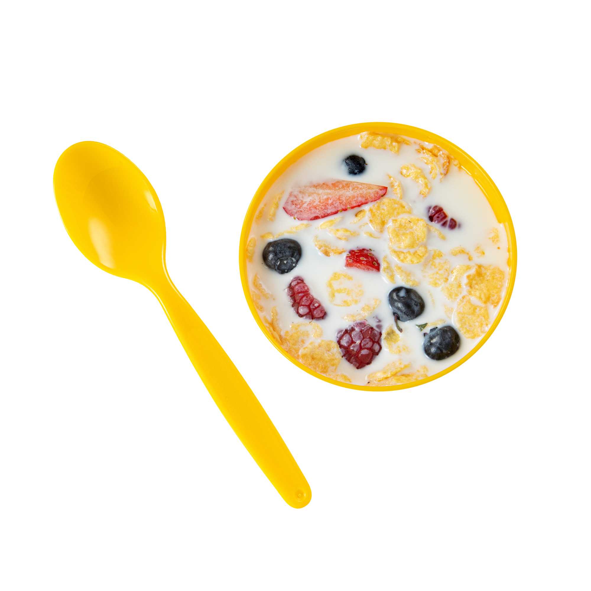 RW Kids Yellow Plastic Spoon - 6 3/4" x 1 1/4" - 10 count box