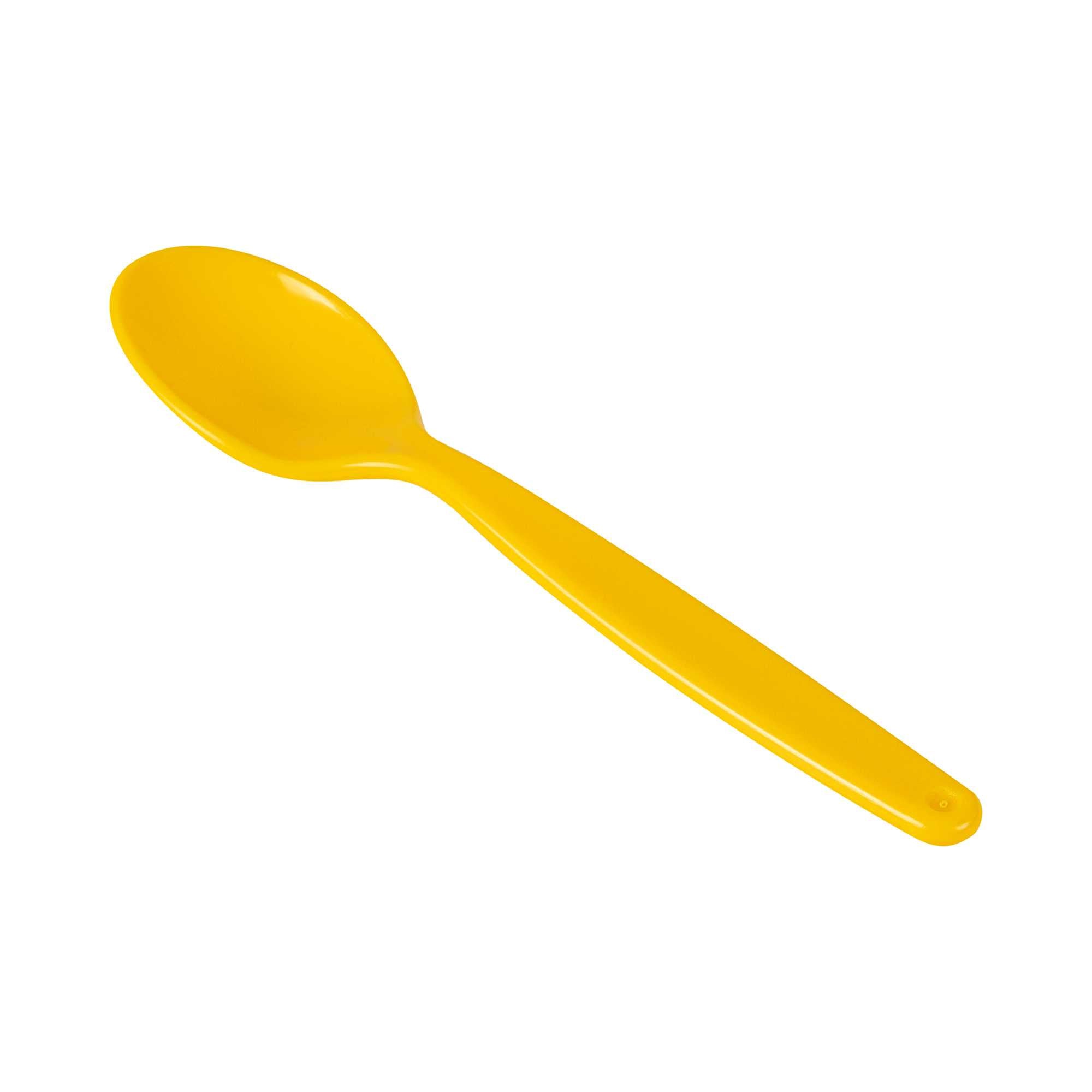 RW Kids Yellow Plastic Spoon - 6 3/4" x 1 1/4" - 10 count box