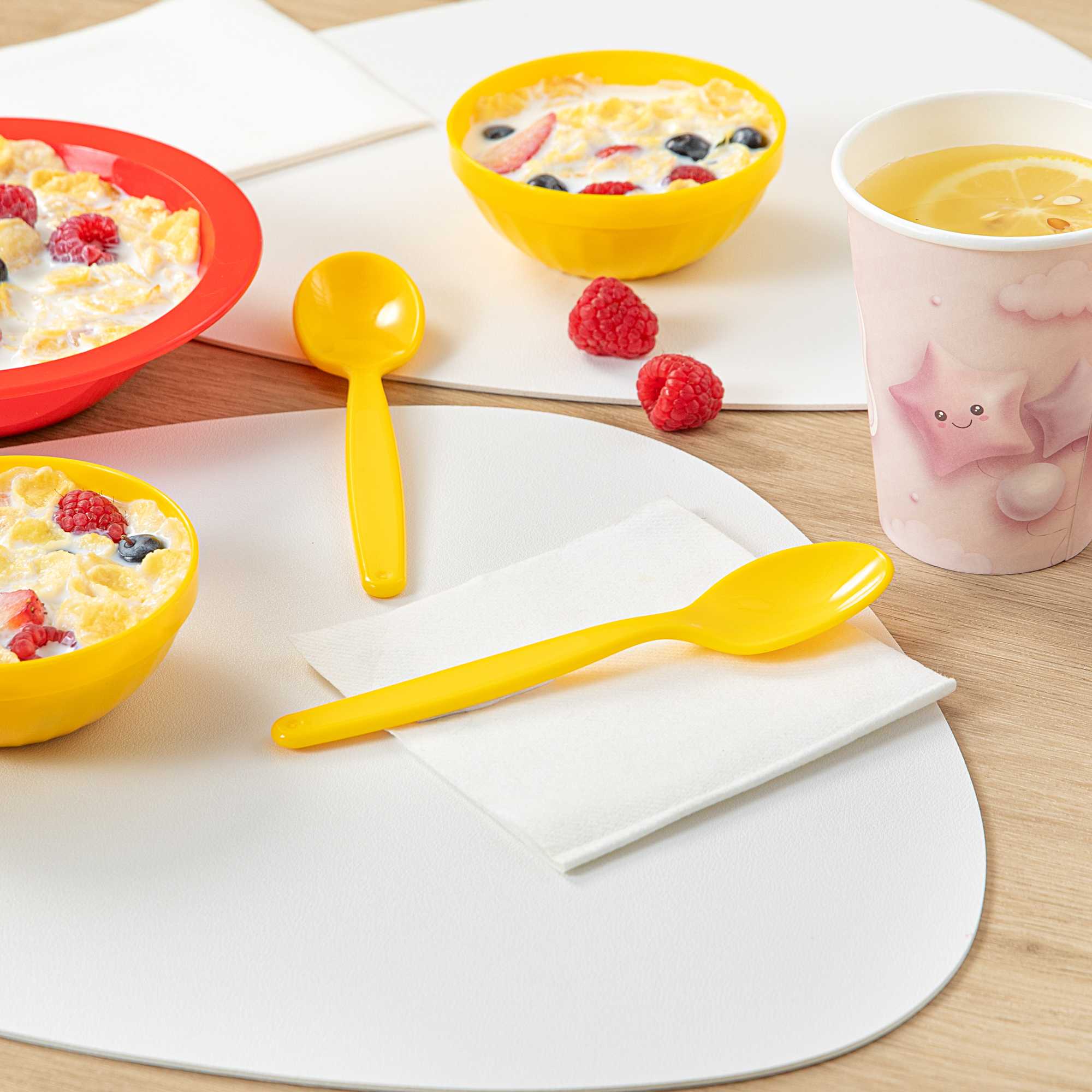 RW Kids Yellow Plastic Spoon - 6 3/4" x 1 1/4" - 10 count box